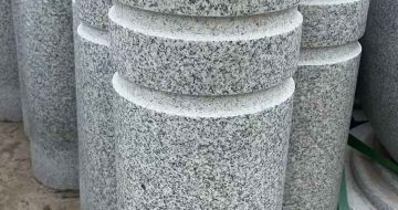 武汉 芝麻白花岗岩挡车柱、隔离柱多少钱