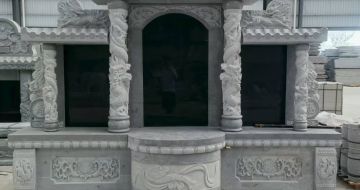 武汉 芝麻灰高档墓碑，土墓，可定制