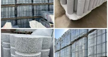 武汉 芝麻白花岗岩挡车柱、隔离柱多少钱