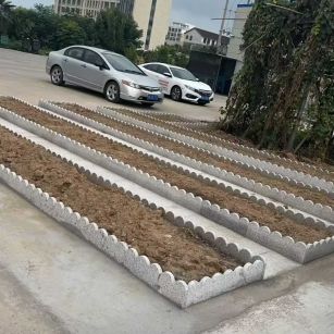 武汉 花边石、花围石、花园石安装效果