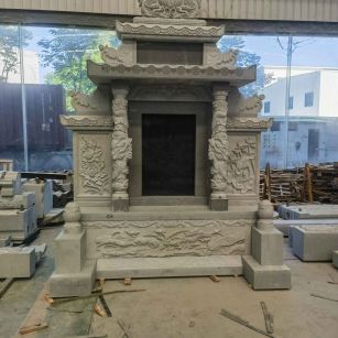 武汉 芝麻灰高档墓碑、土墓，一套也支持定做
