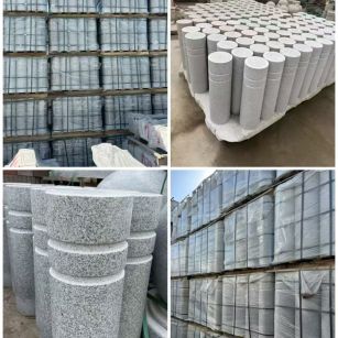 武汉 芝麻白花岗岩挡车柱、隔离柱多少钱