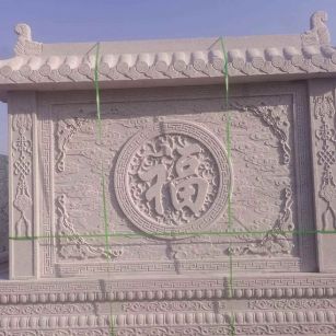 武汉 芝麻白花岗岩屏风，照壁，影壁