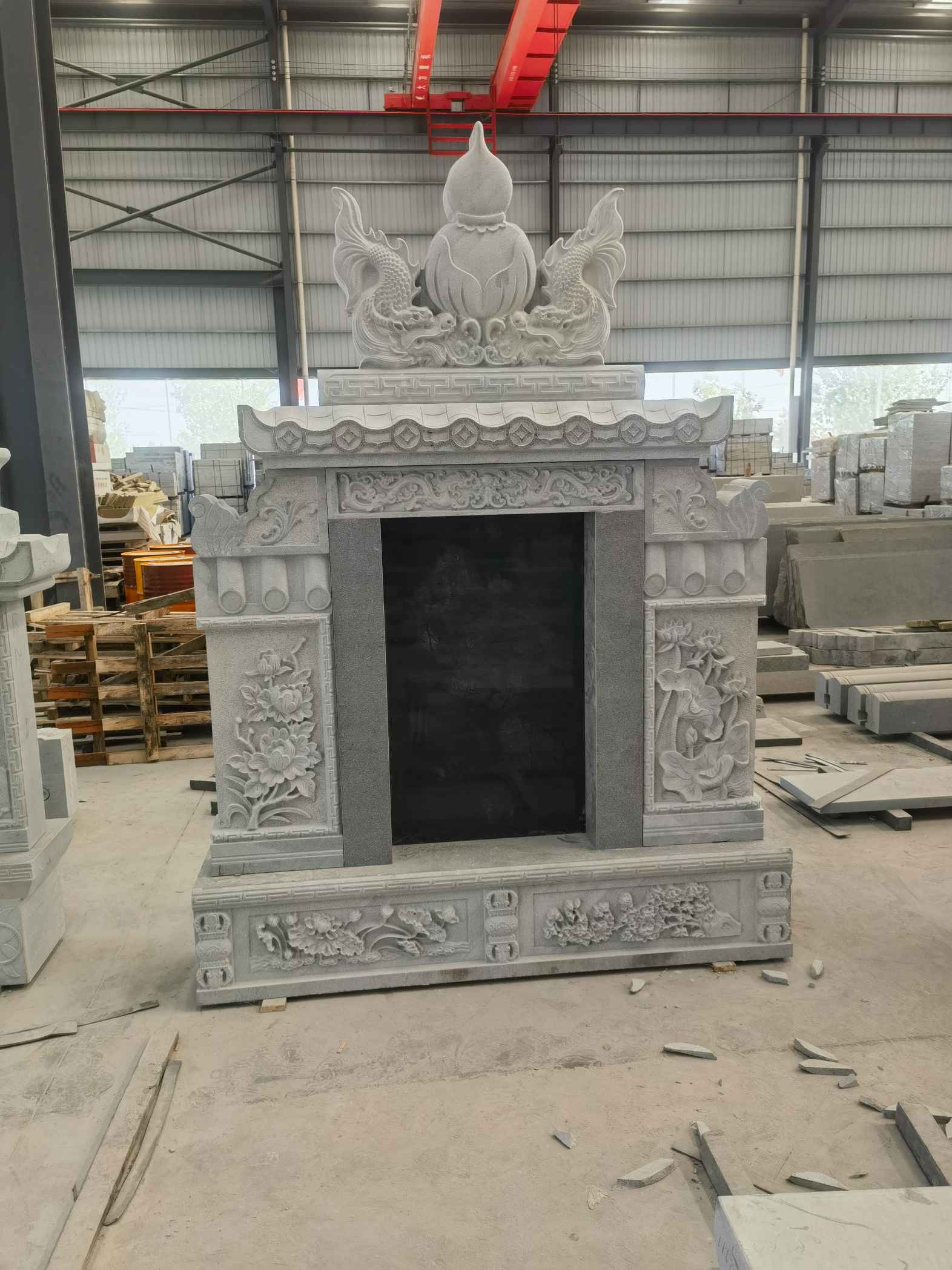 武汉 芝麻灰高档墓碑、土墓，一套也支持定做