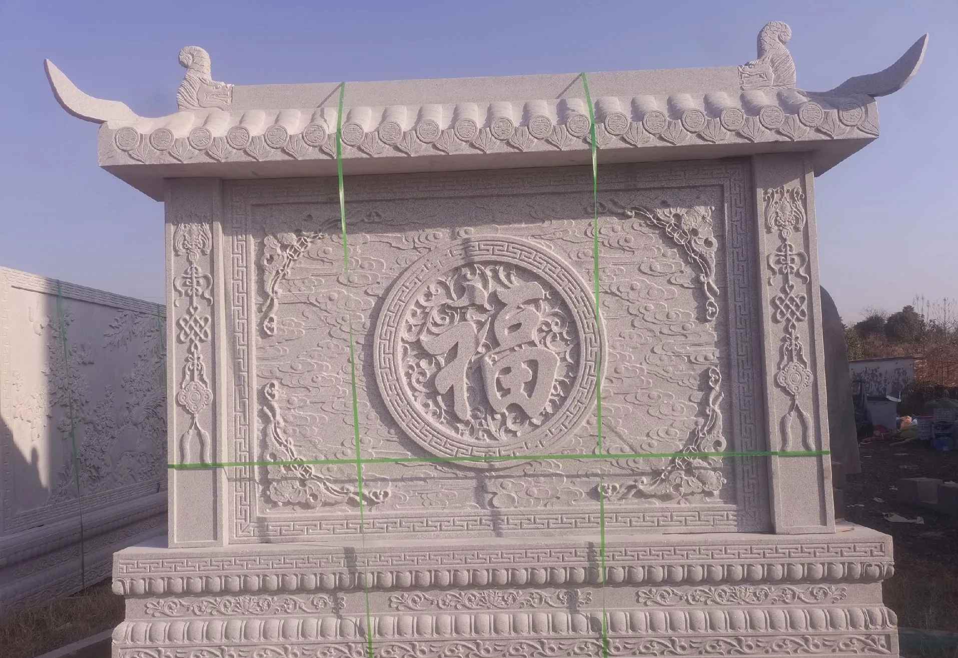 武汉 芝麻白花岗岩屏风，照壁，影壁