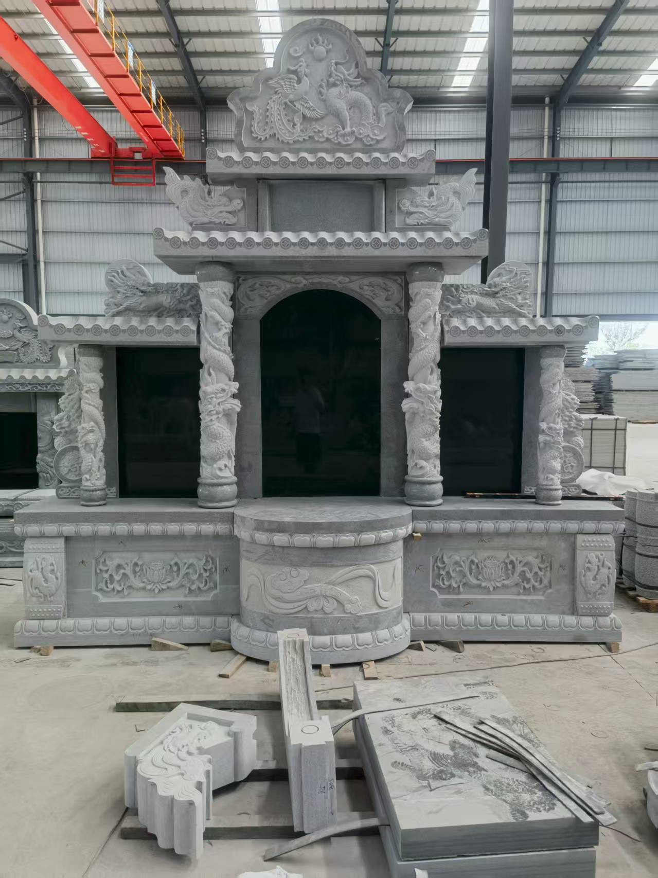 武汉 芝麻灰高档墓碑，土墓，可定制