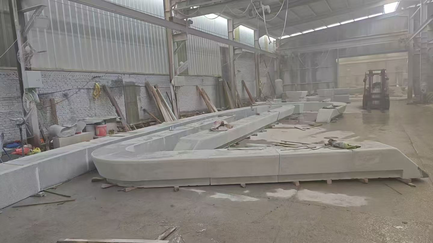 武汉 花岗岩整石坐凳拼装