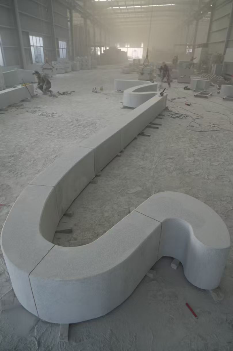 武汉 花岗岩整石坐凳拼装